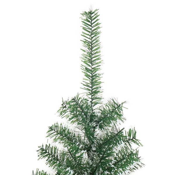 Grüner künstlicher Weihnachtsbaum mit Raureif Russell 240 cm