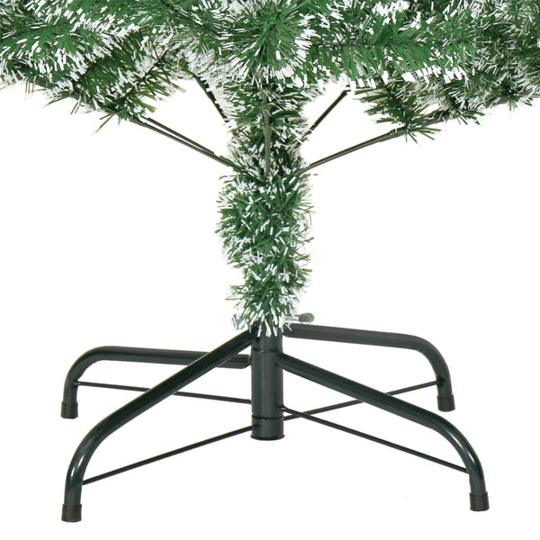 Grüner künstlicher Weihnachtsbaum mit Raureif Russell 240 cm