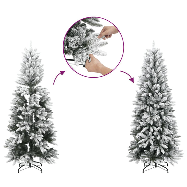 Künstlicher Weihnachtsbaum mit Scharnieren und Reif Lima 120cm
