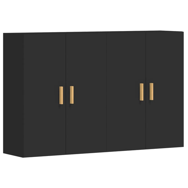 Schwarze Wandschränke Dafina (2 Stk. Holz)