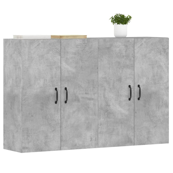 Dafina Hängeschränke, betongrau (2x Holz)