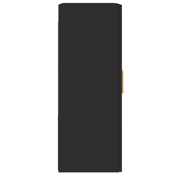 Sybilla schwarze wandmontierte Schränke (2 Stück aus Holz)