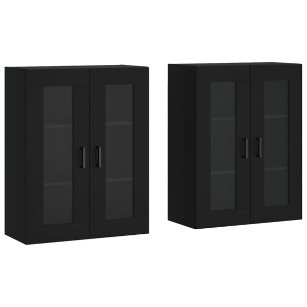 Wandschrank Sybilla schwarz (2 Stück, Holz)