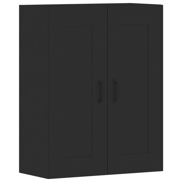 Wandmontierte schwarze Schränke Vicoria (2 Stück Holz)