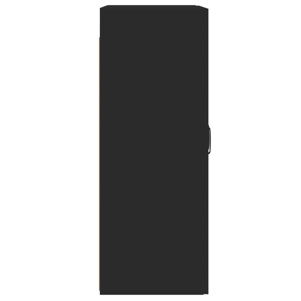 Wandmontierte schwarze Schränke Vicoria (2 Stück Holz)