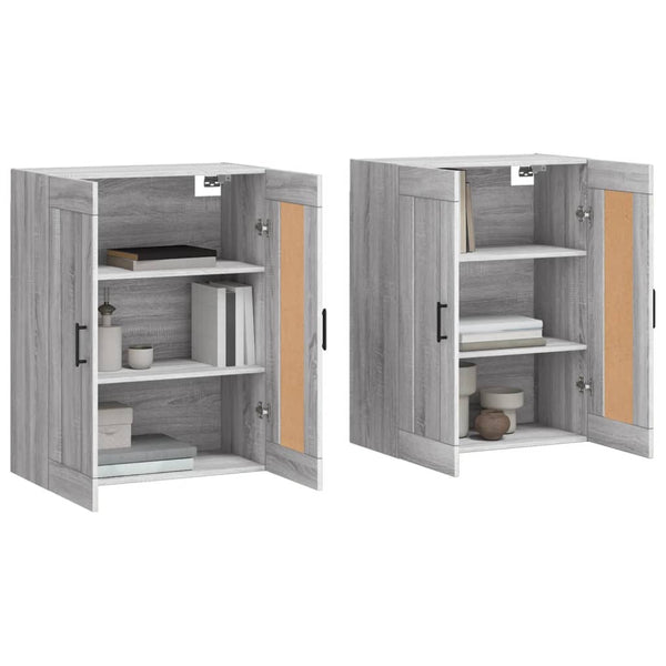 Wandhängeschränke grau Vicoria (2 Stk. Sonoma-Holzoptik)