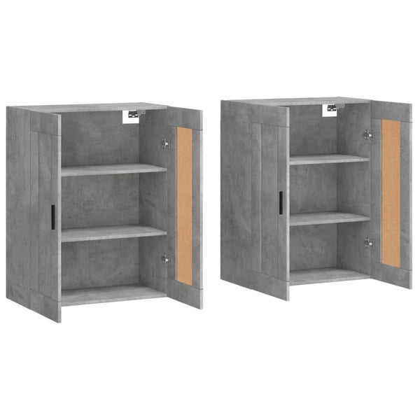Betongraue Vicoria Wandschränke (2 Stück aus Holz)