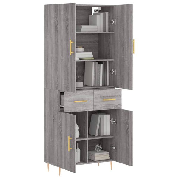 Ashely Schrank Grau 69,5x34x180cm (Holz)