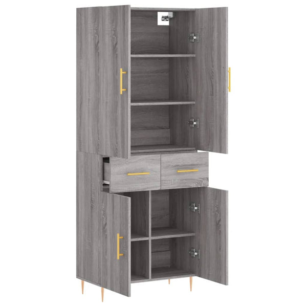 Ashely Schrank Grau 69,5x34x180cm (Holz)