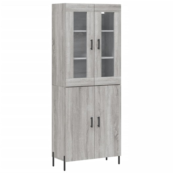 Grauer Jurgen-Schrank 69,5x34x180cm (Holz)