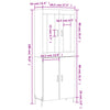 Grauer Jurgen-Schrank 69,5x34x180cm (Holz)
