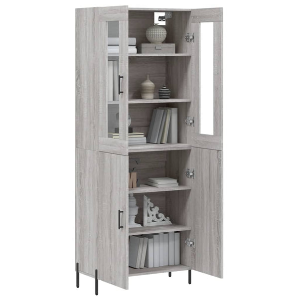 Grauer Jurgen-Schrank 69,5x34x180cm (Holz)