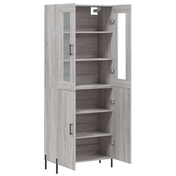 Grauer Jurgen-Schrank 69,5x34x180cm (Holz)