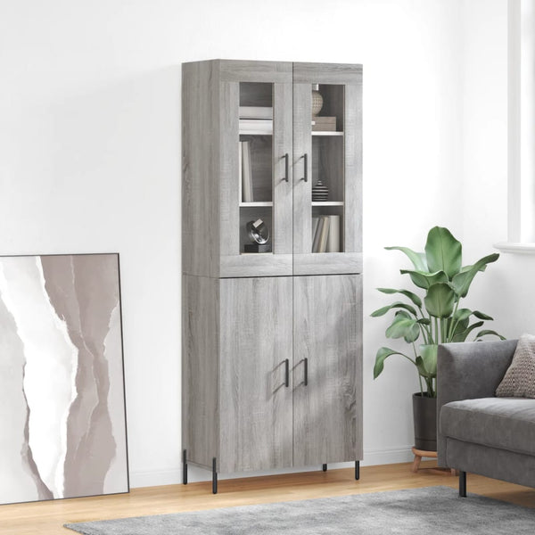 Grauer Jurgen-Schrank 69,5x34x180cm (Holz)