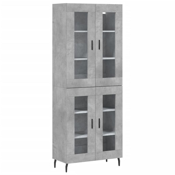 69,5x34x180cm betongrauer Schrank Zalman (Holz)