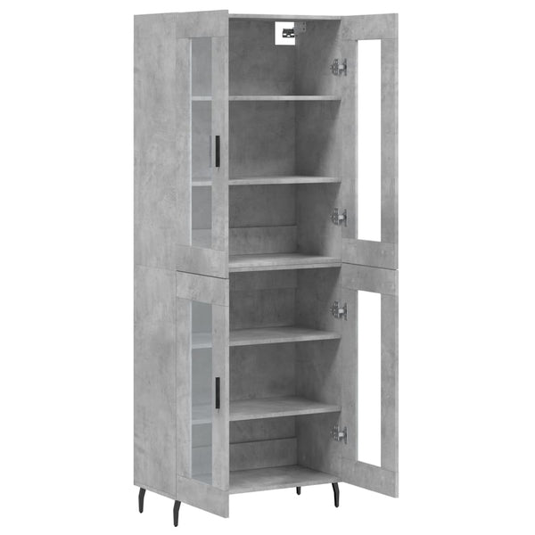 69,5x34x180cm betongrauer Schrank Zalman (Holz)