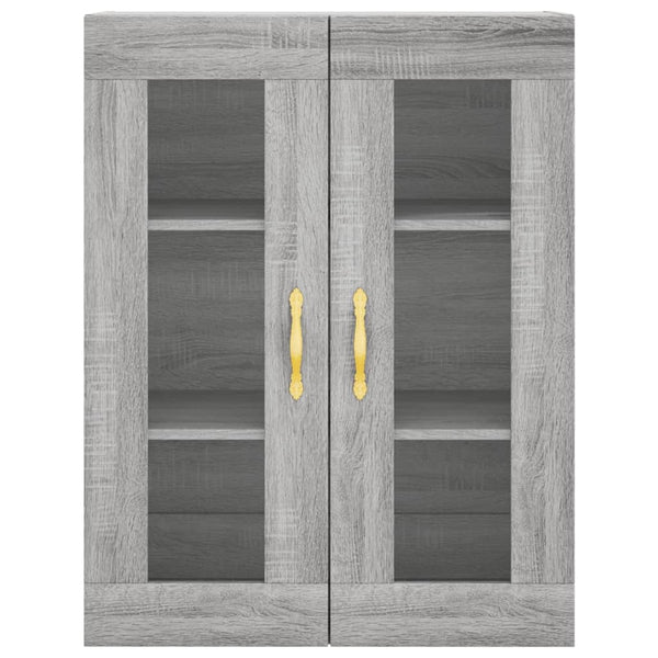 69,5x34x180cm grauer Holzschrank Rivelinio