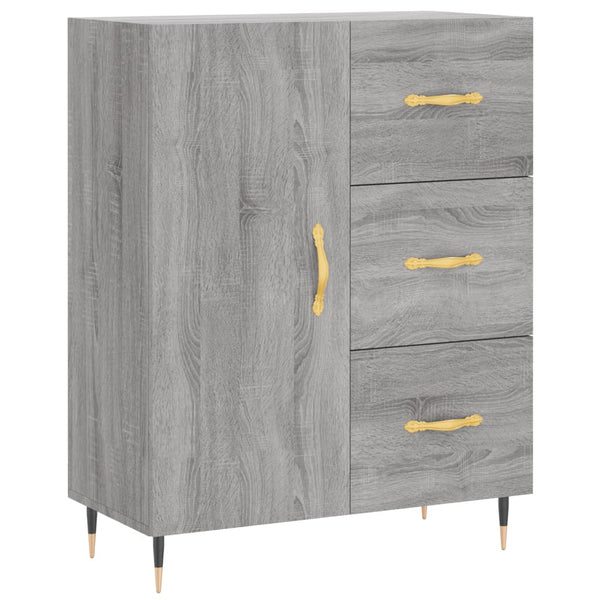 69,5x34x180cm grauer Holzschrank Rivelinio