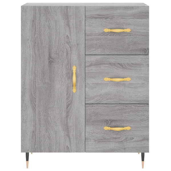 69,5x34x180cm grauer Holzschrank Rivelinio
