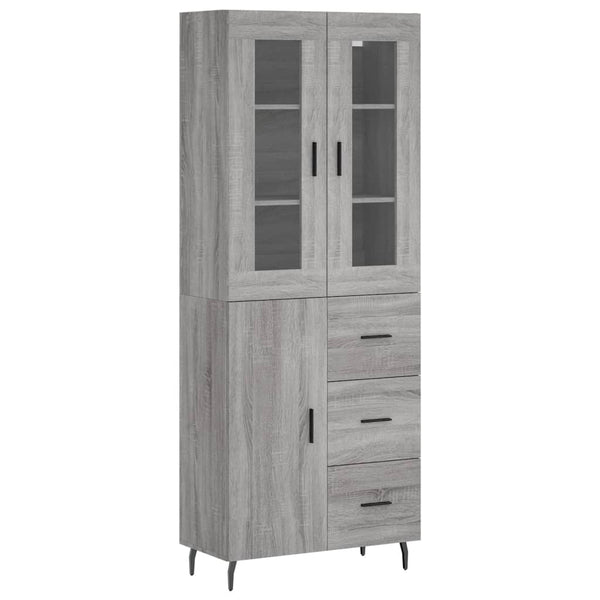 Grauer Zalman-Schrank 69,5x34x180cm (Holz)