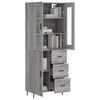 Grauer Zalman-Schrank 69,5x34x180cm (Holz)