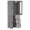 Grauer Zalman-Schrank 69,5x34x180cm (Holz)