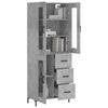 Betongrauer Kimberley-Schrank 69,5x34x180cm (Holz)