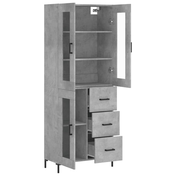 Betongrauer Kimberley-Schrank 69,5x34x180cm (Holz)