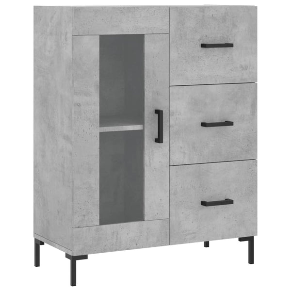 Betongrauer Kimberley-Schrank 69,5x34x180cm (Holz)