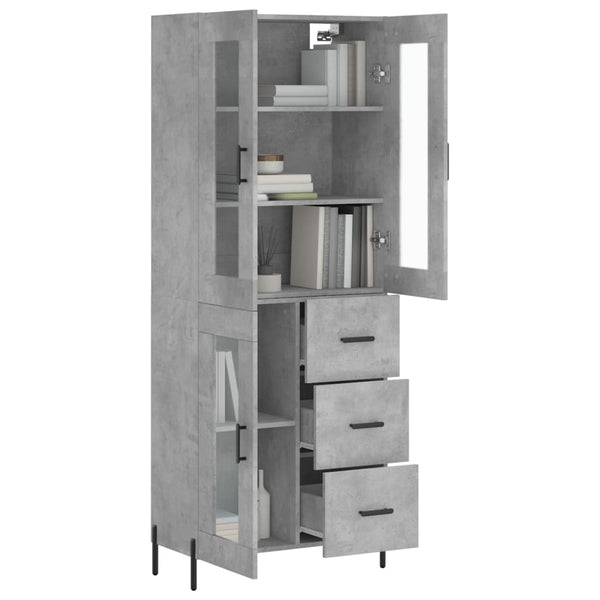 Jurgen Schrank, betongrau 69,5x34x180cm (Holz)