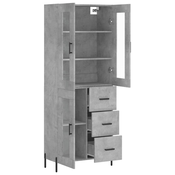 Jurgen Schrank, betongrau 69,5x34x180cm (Holz)