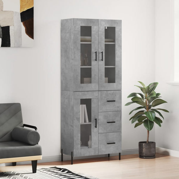 Jurgen Schrank, betongrau 69,5x34x180cm (Holz)