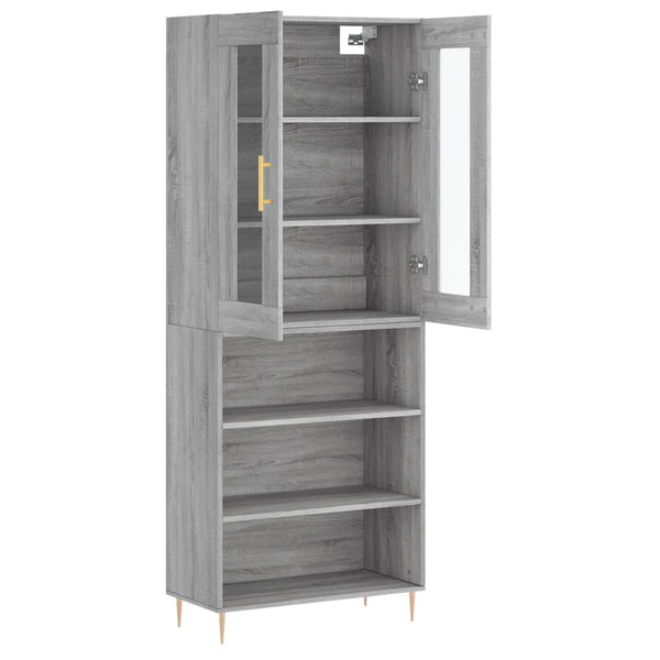 Aconutoaie harmaa kaappi 69,5x34x180cm (puinen)