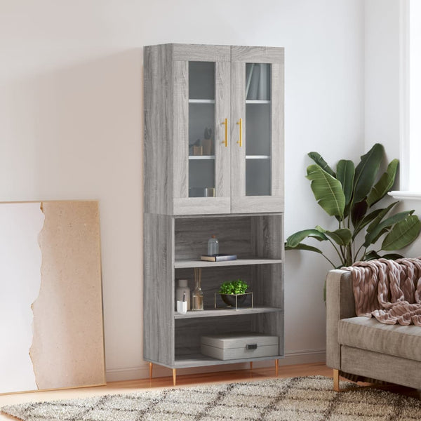 Aconutoaie harmaa kaappi 69,5x34x180cm (puinen)