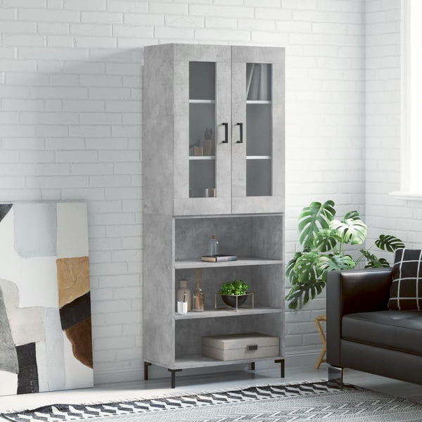 Kimberley Schrank betongrau 69,5x34x180cm (Holz)