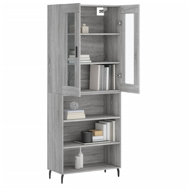 Zalman Schrank grau 69,5x34x180cm (Holz)