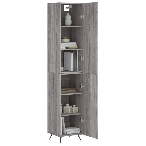 Grauer Schrank 34,5x34x180cm Garotescu (Holz)