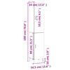 34,5x34x180cm grauer Schrank Christol (Holz)