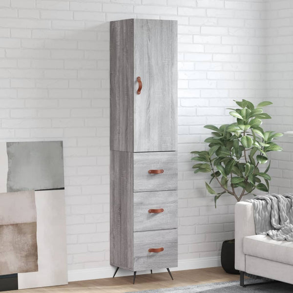 Schrank Garotescu grau 34,5x34x180cm (Holz)