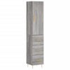 Grauer Schrank, Maße 34,5x34x180cm, Fuchs (Holz)