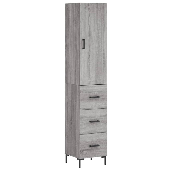 Schrank Edie grau 34,5x34x180cm (Holz)