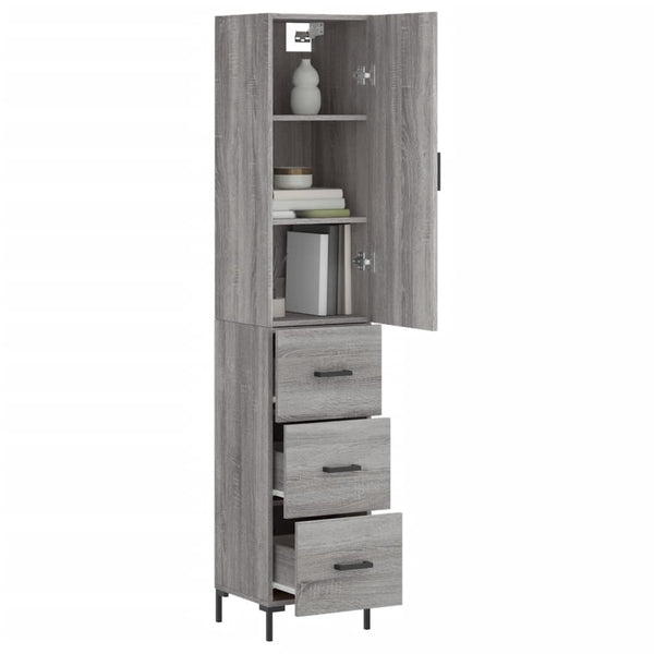 Schrank Edie grau 34,5x34x180cm (Holz)