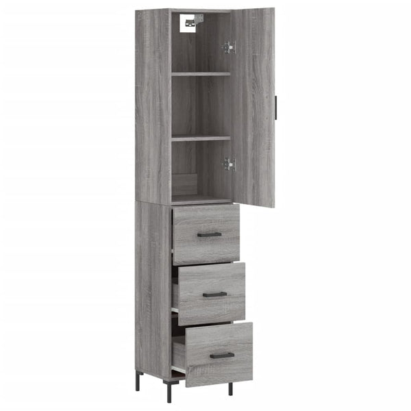 Schrank Edie grau 34,5x34x180cm (Holz)