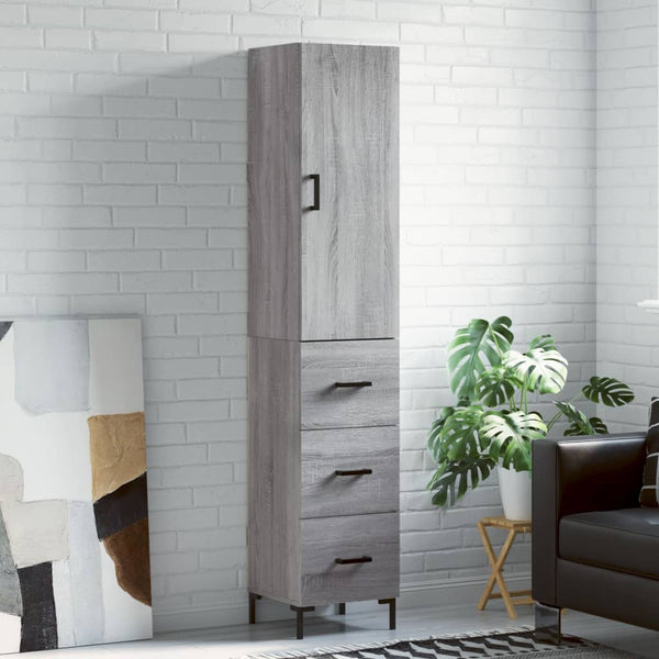 Schrank Edie grau 34,5x34x180cm (Holz)