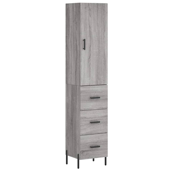Holzschrank grau 34,5x34x180cm Cenuse