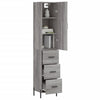 Holzschrank grau 34,5x34x180cm Cenuse