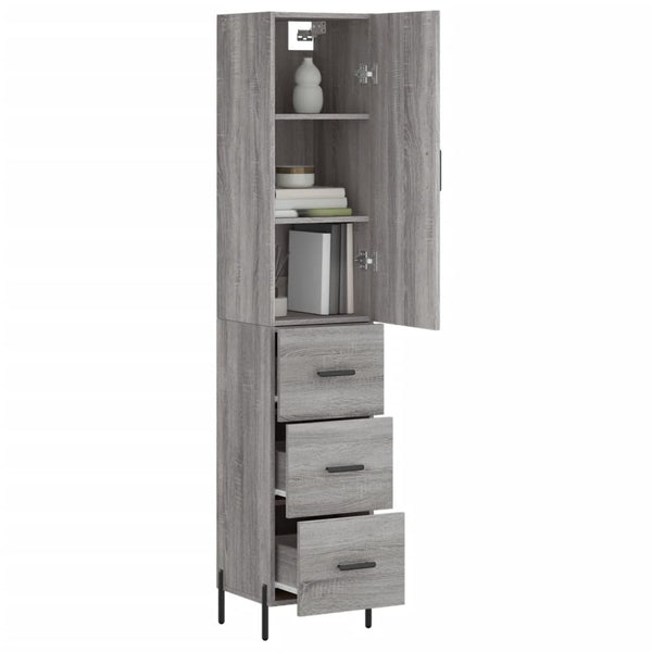 Holzschrank grau 34,5x34x180cm Cenuse