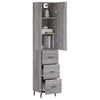 Grauer Schrank 34,5x34x180cm (Holz), Modell Christol
