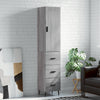 Grauer Schrank 34,5x34x180cm (Holz), Modell Christol