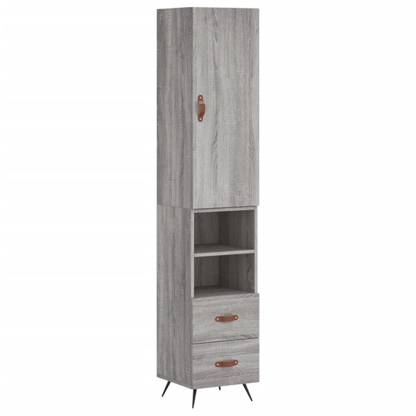 Grauer Garotescu-Schrank 34,5x34x180cm (Holz)